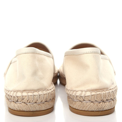 Gucci Canvas Logo Espadrilles 38.5 Greggio White 7 of 13