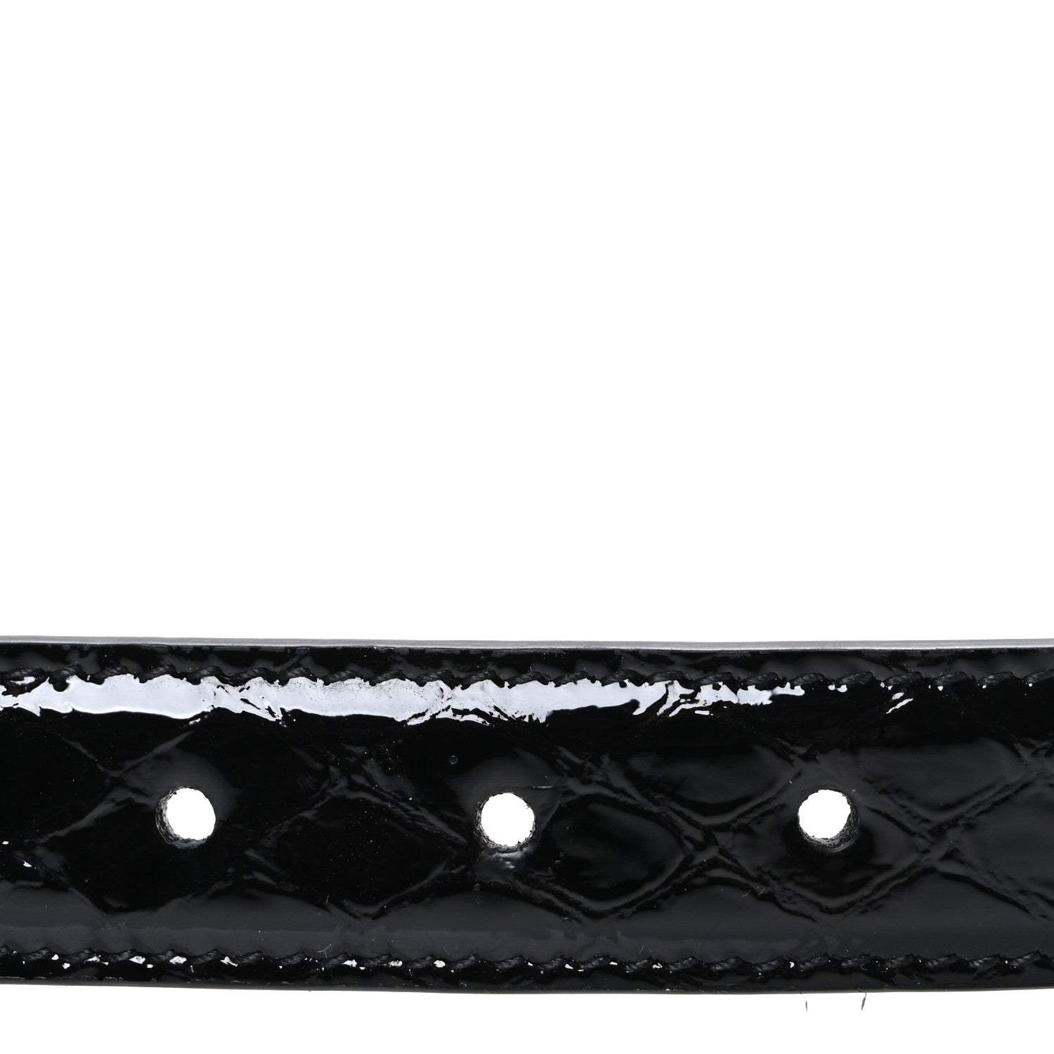 Saint Laurent Patent Calfskin Snakeskin Embossed 20mm Cintura Belt 85 34 Black 3 of 6