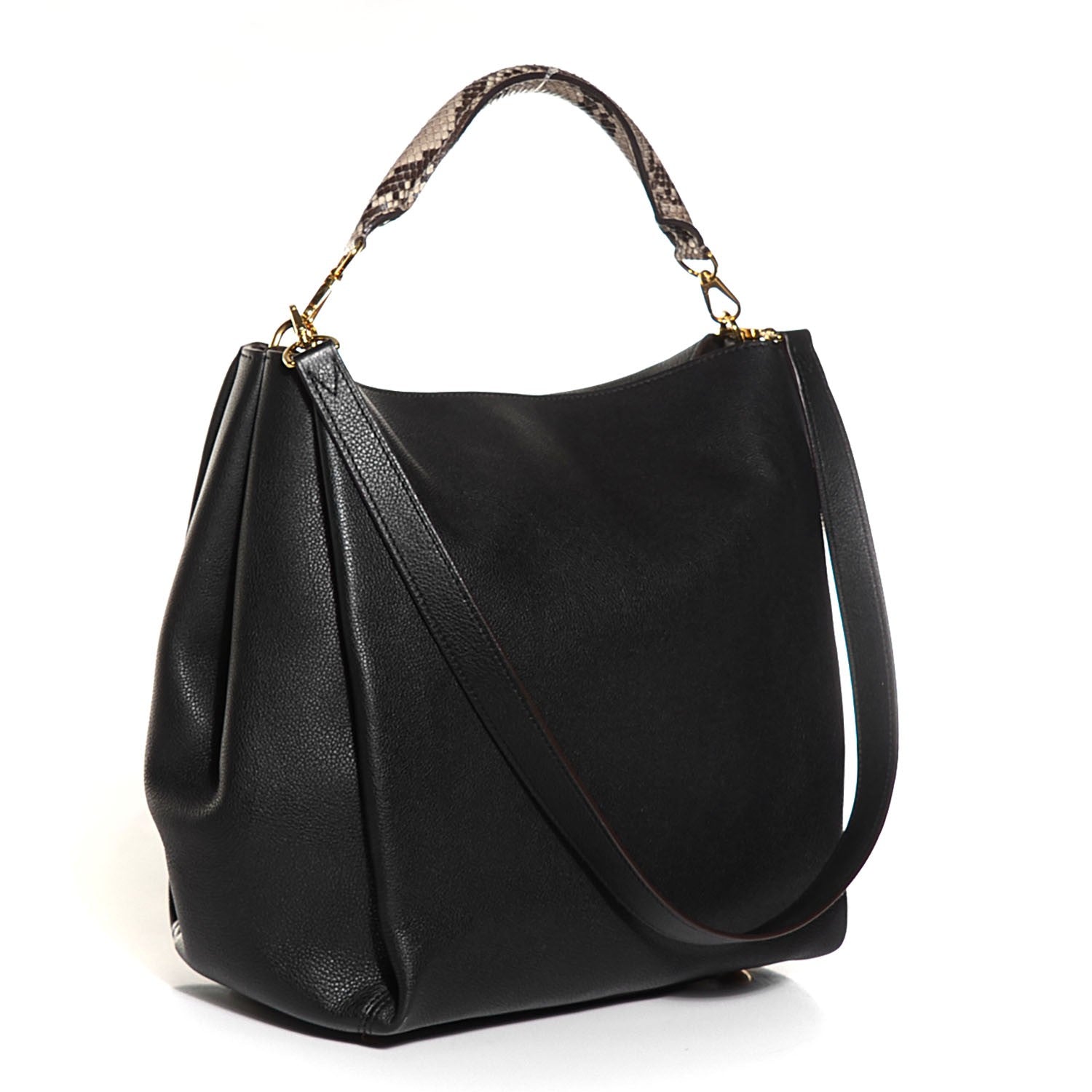 Louis Vuitton Veau Cachemire Python Babylone MM Black 3 of 7