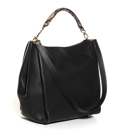 Louis Vuitton Veau Cachemire Python Babylone MM Black 3 of 7