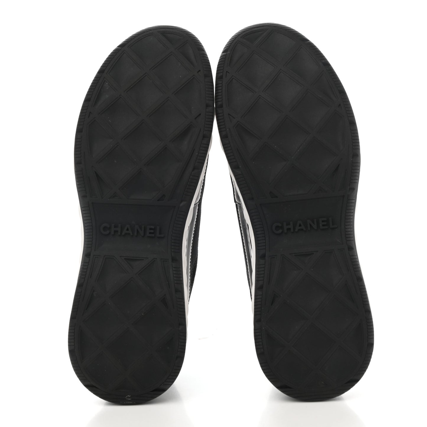 Velvet Calfskin Mixed Fibers CC Sneakers 39.5 Black