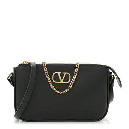Valentino Garavani Calfskin Mini Vlogo Crossbody Bag Black 1 of 10