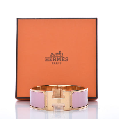 Hermes Enamel Wide Clic Clac H Bracelet PM Rose Nacarat 6 of 6