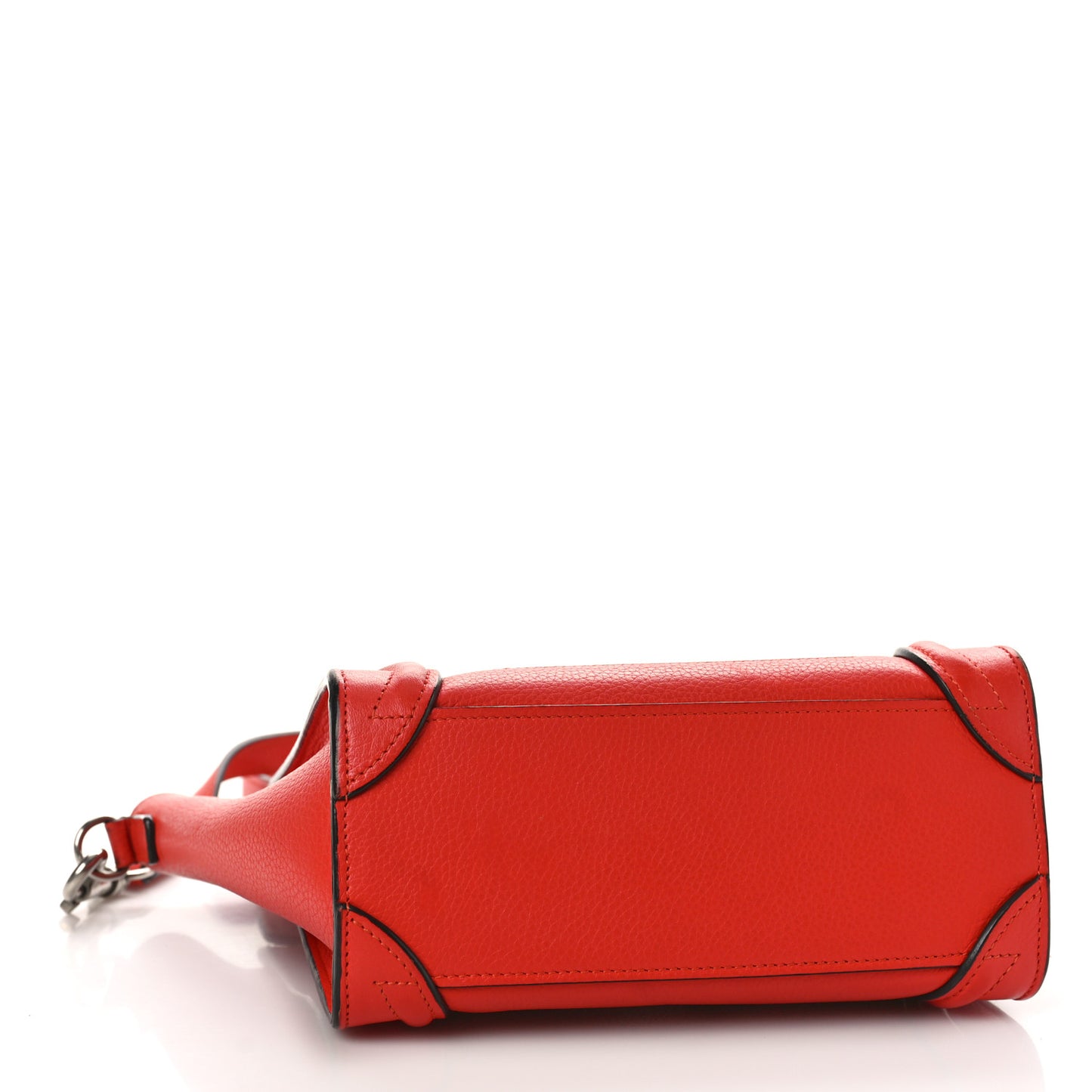 Drummed Calfskin Nano Luggage Coquelicot