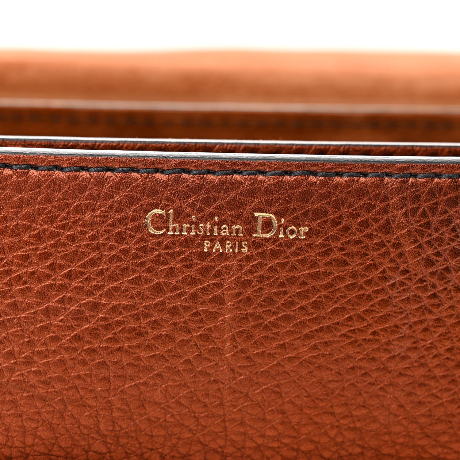 Christian Dior Metallic Grained Calfskin Dio(r)evolution Flap Bag Deep Orange 6 of 13
