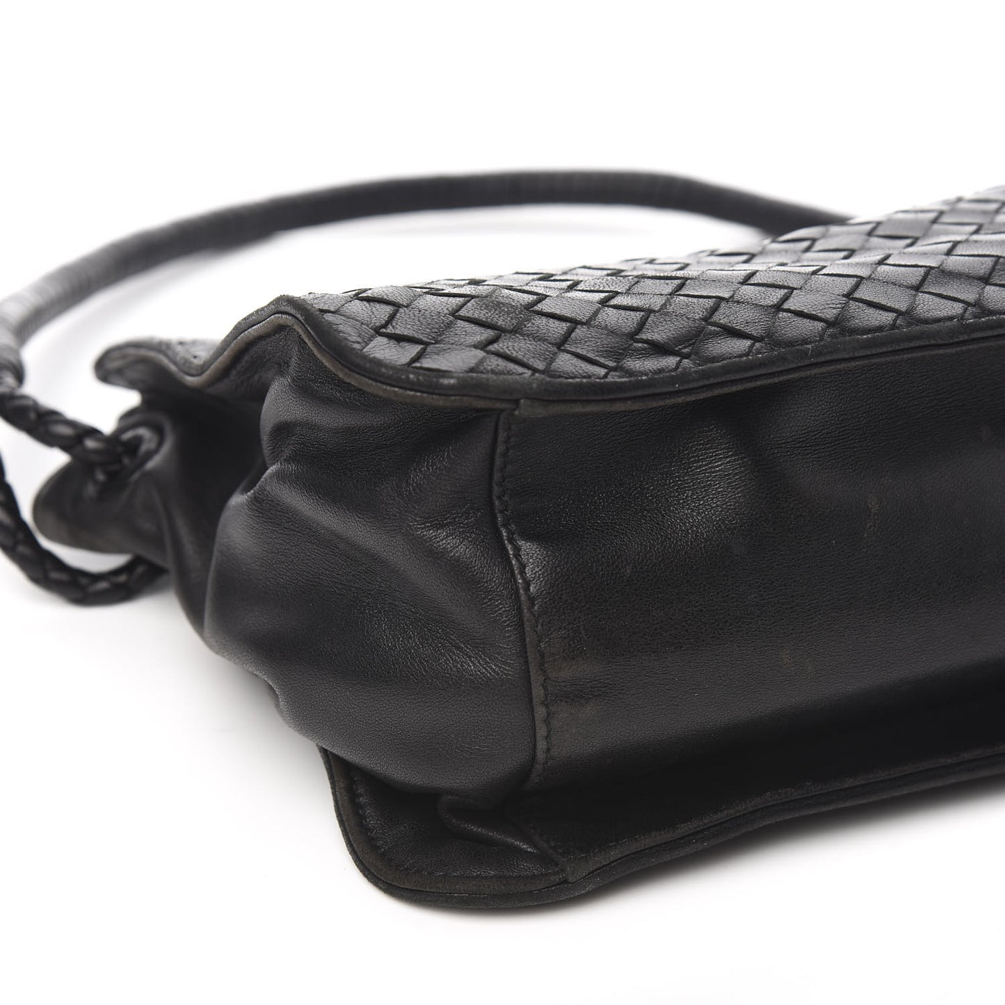 Nappa Intrecciato Shoulder Bag Black