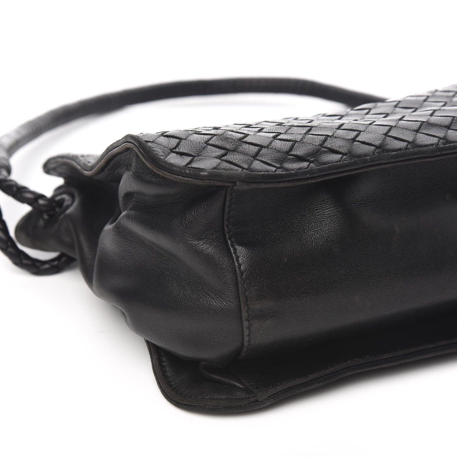 Bottega Veneta Nappa Intrecciato Shoulder Bag Black 9 of 11