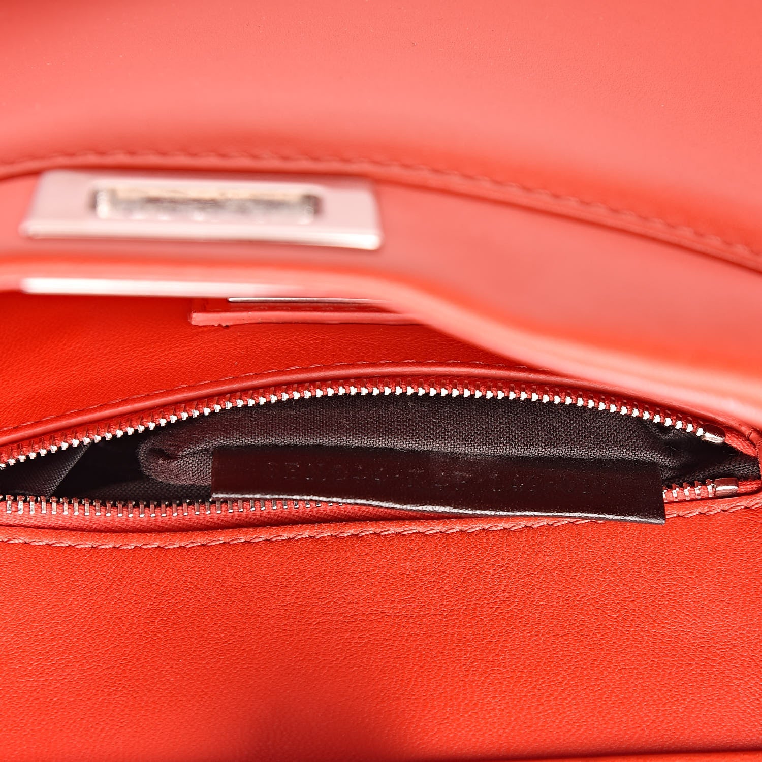 Fendi Nappa Mini Peekaboo Iconic Satchel Papavero 7 of 16