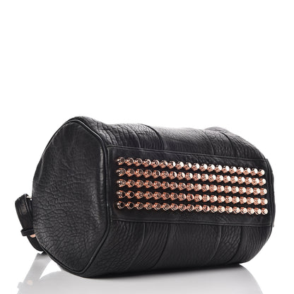 Alexander Wang Pebbled Lambskin Rocco Black Rose Gold Hardware 5 of 15