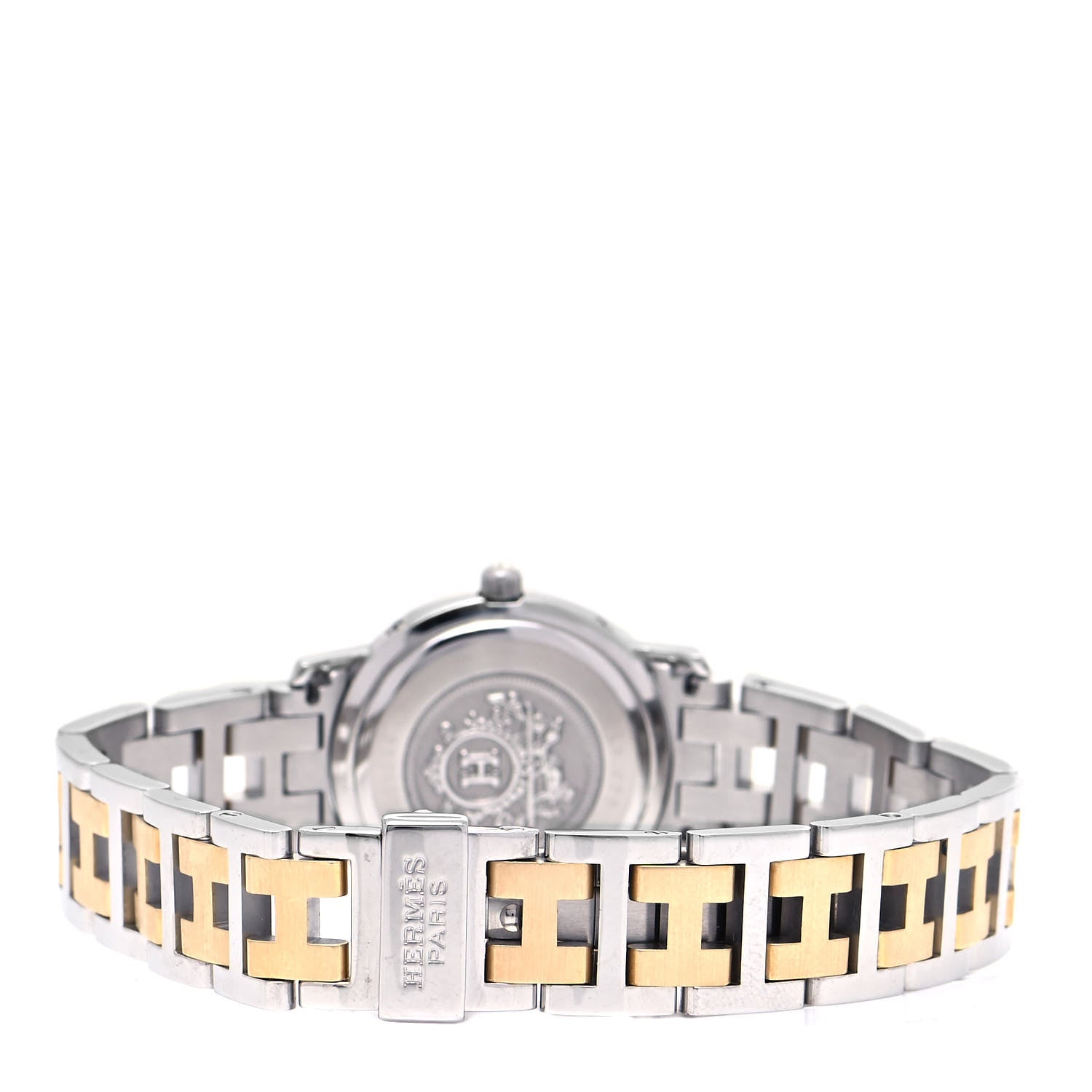 Hermes Stainless Steel 24mm Clipper Quartz Watch Gold 3 of 4