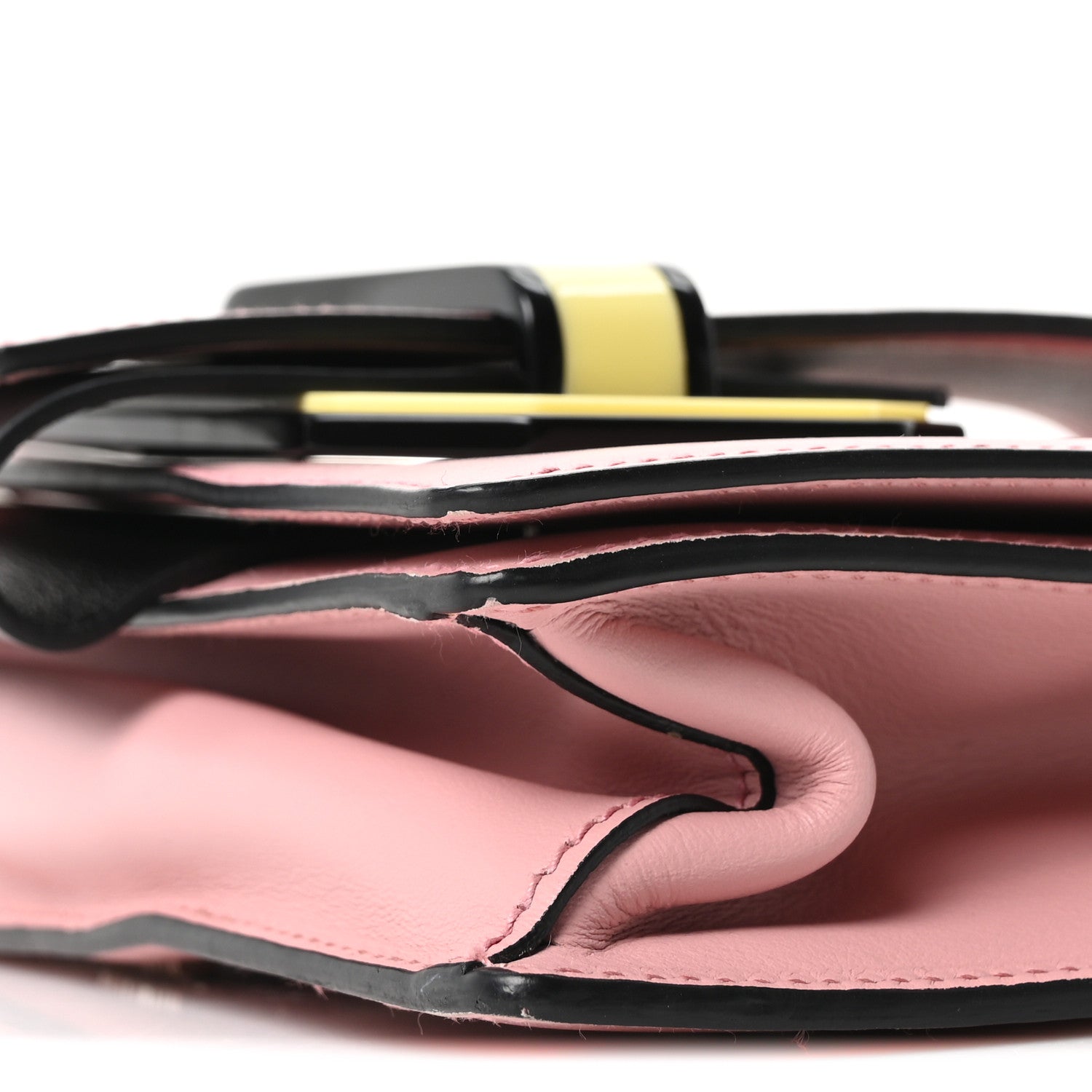 Prada City Calf Plex Ribbon Bag Pesco Giallo 9 of 9
