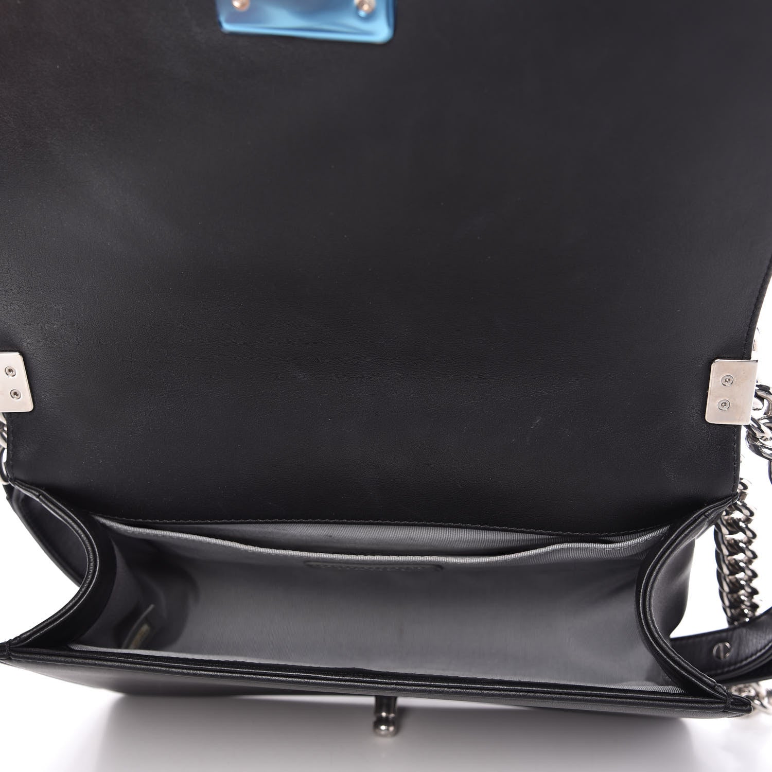 Chanel Calfskin Chevron Quilted Medium Boy Flap Black 6 of 12