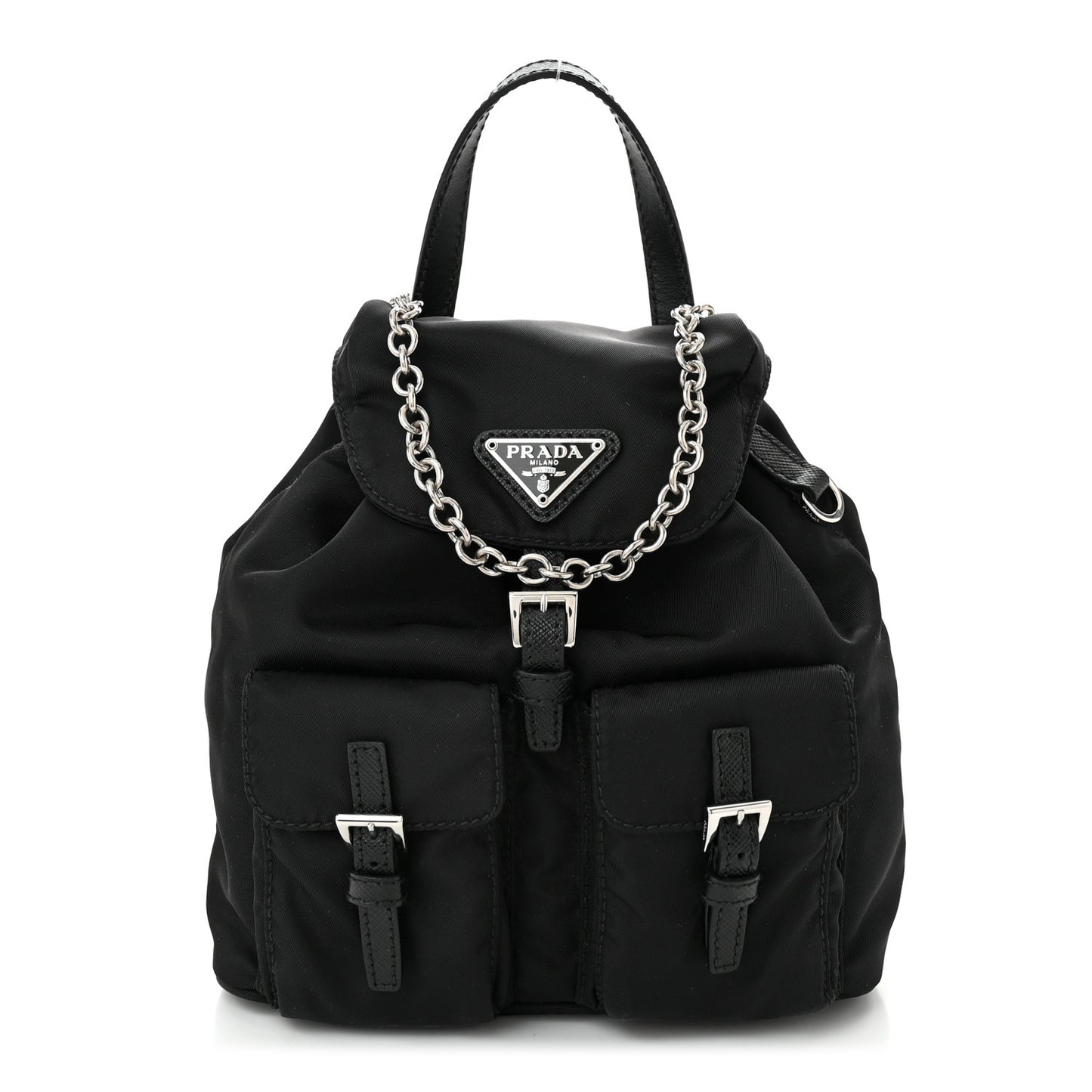 Nylon Vela Mini Crossbody Backpack Black