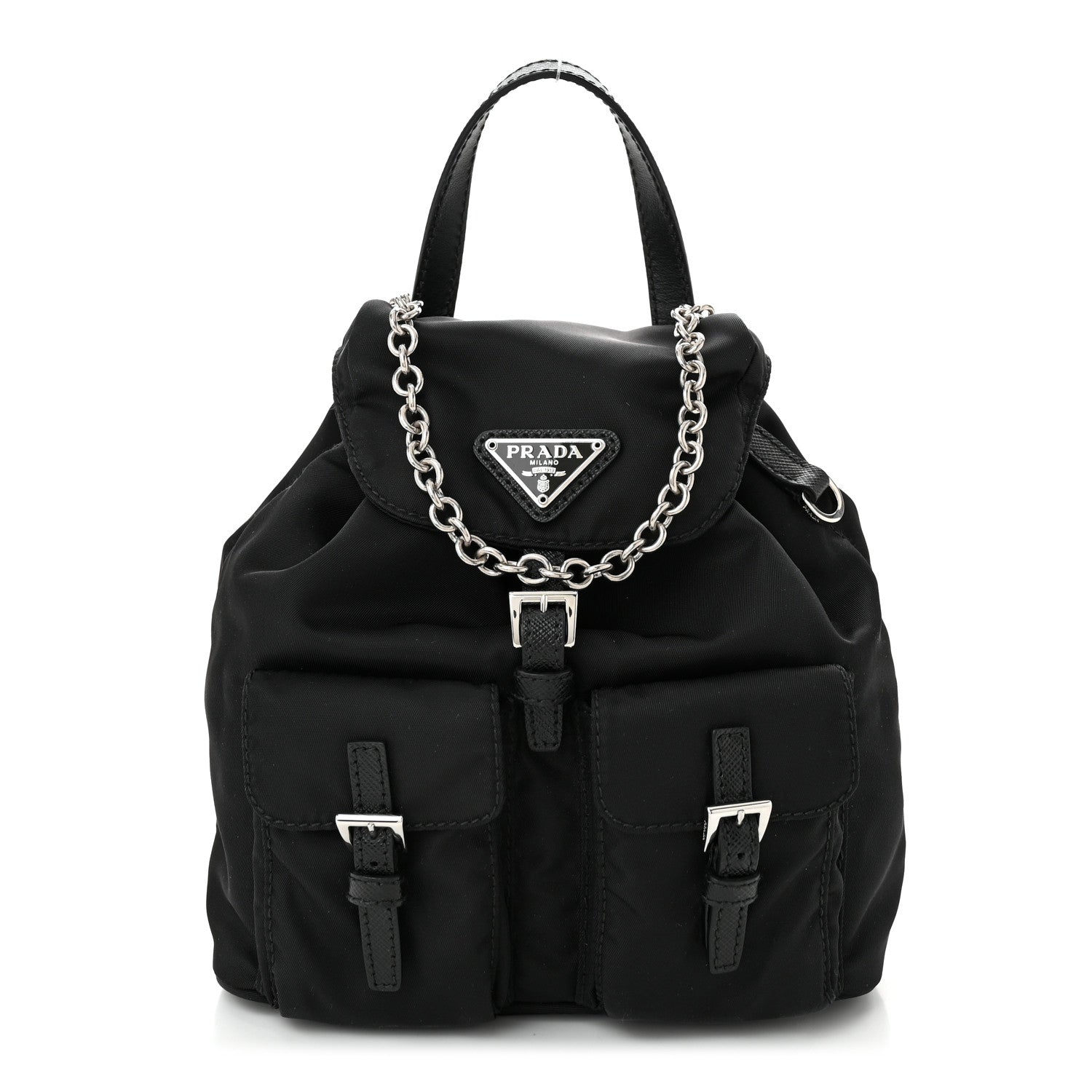 Prada Nylon Vela Mini Crossbody Backpack Black 1 of 11