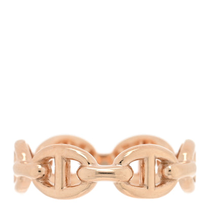 Hermes 18K Rose Gold PM Chaine D'Ancre Enchainee Ring 51 5.75 3 of 5