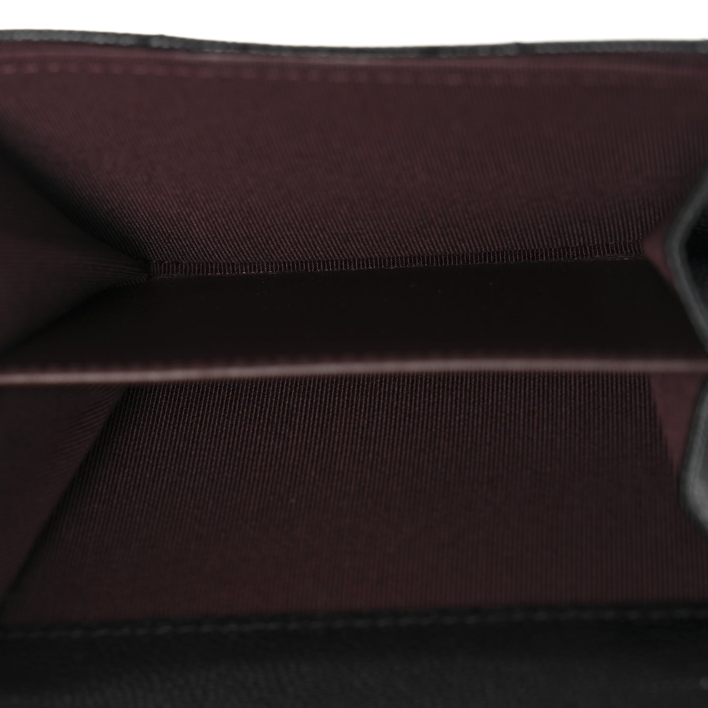 Caviar Quilted Flap Card Holder On Chain Black