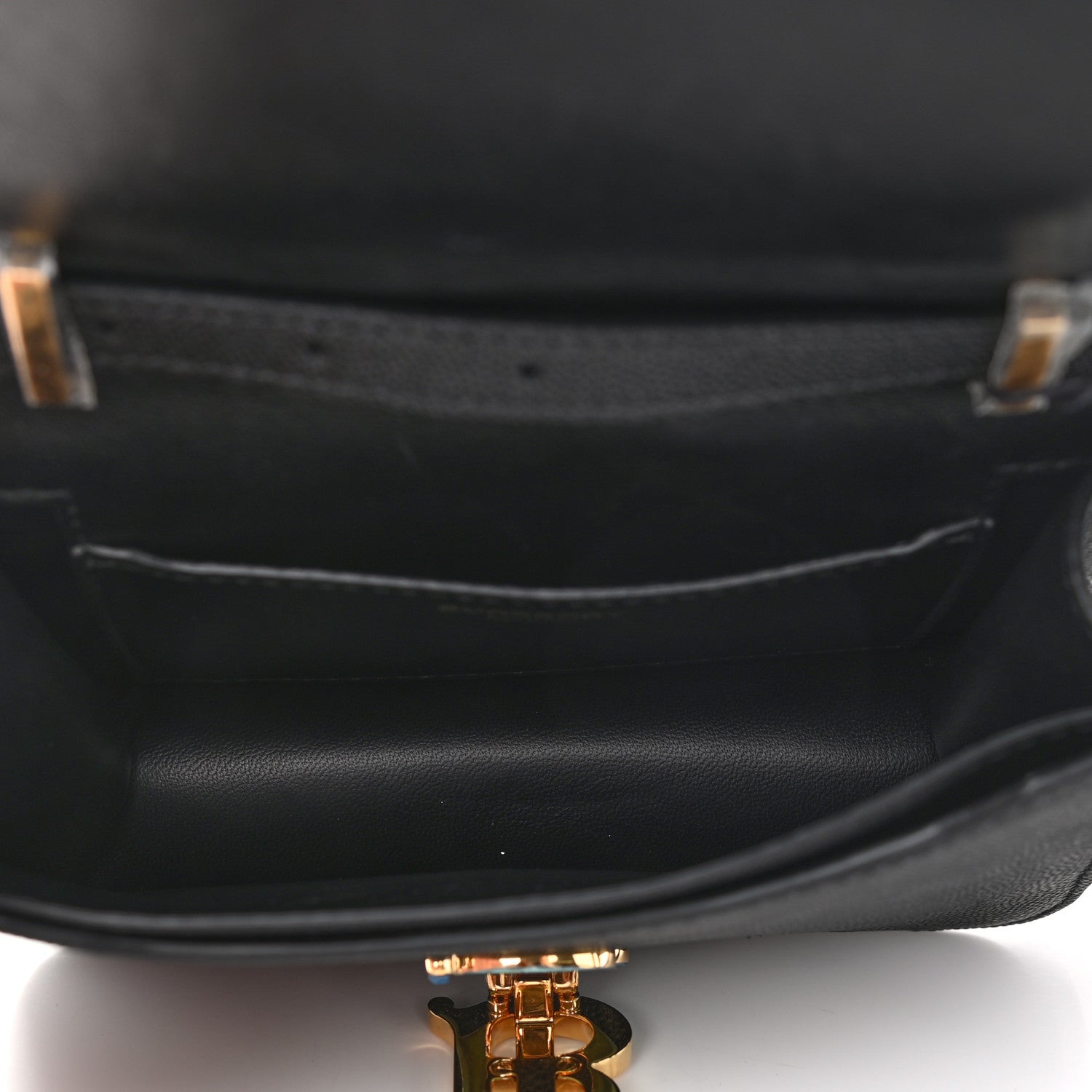 Burberry Grained Calfskin Mini TB Bag Black 5 of 13