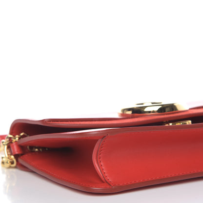 Chloe Calfskin Suede C Clutch With Chain Plaid Red 8 of 9