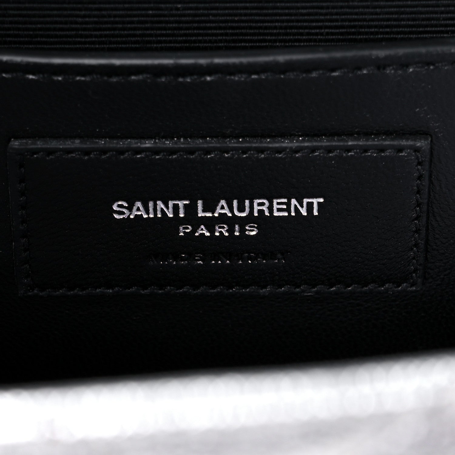 Saint Laurent Metallic Grain De Poudre Matelasse Chevron Medium Monogram Satchel Silver 6 of 12