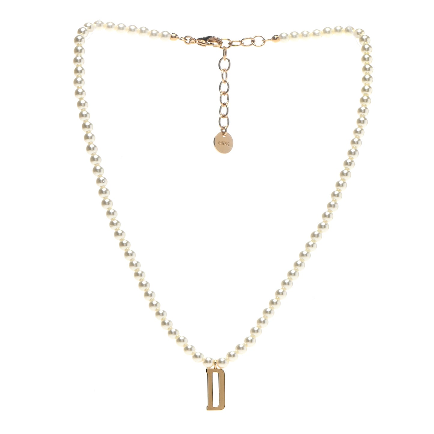 Pearl D Necklace Gold