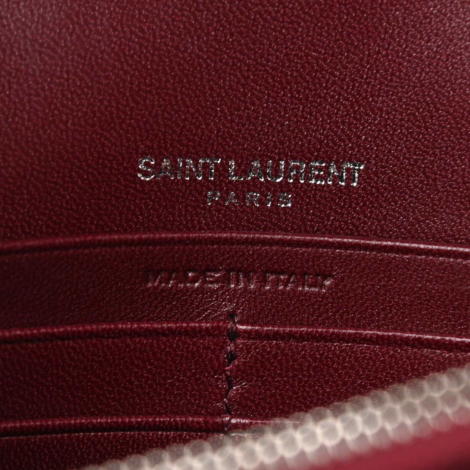 Saint Laurent Velvet Crystal Monogram Kate Tassel Shoulder Bag Burgundy 6 of 8