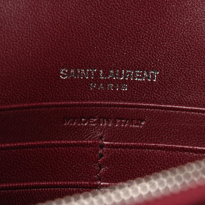 Saint Laurent Velvet Crystal Monogram Kate Tassel Shoulder Bag Burgundy 6 of 8