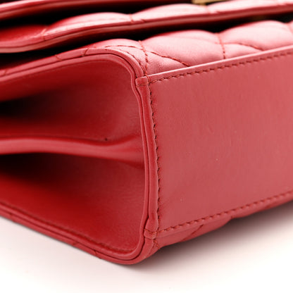 Chanel Calfskin Quilted Medium Triple Flap Red 9 of 17