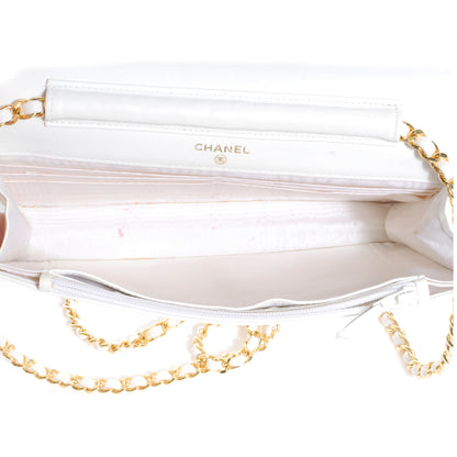 Chanel Caviar Wallet on Chain WOC White 5 of 7