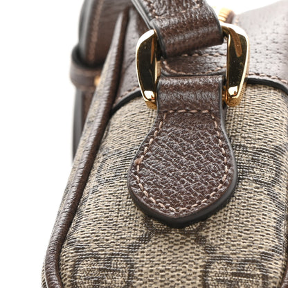 Gucci GG Supreme Monogram Web Mini Ophidia Shoulder Bag Brown 11 of 14