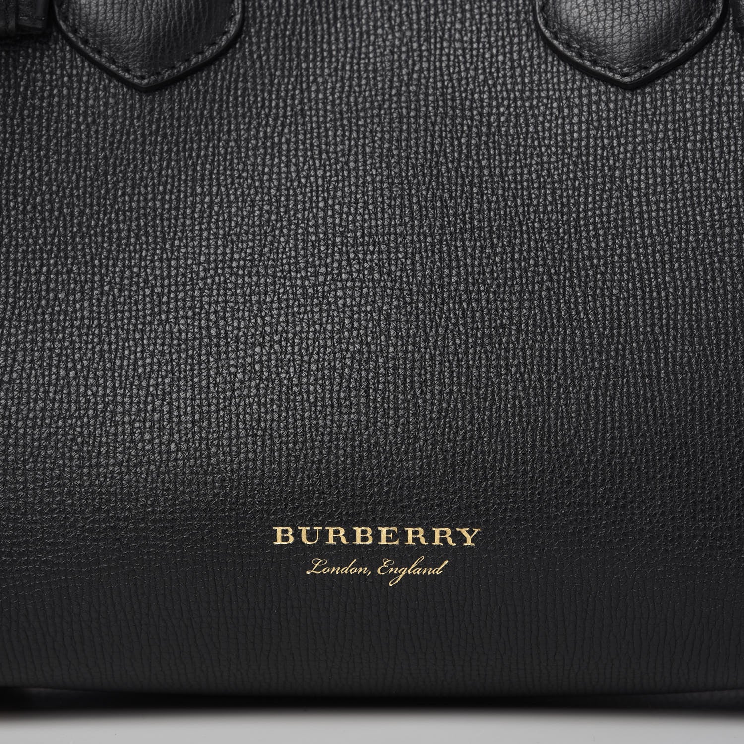 Burberry Grainy Calfskin House Check Small Banner Tote Black 10 of 10
