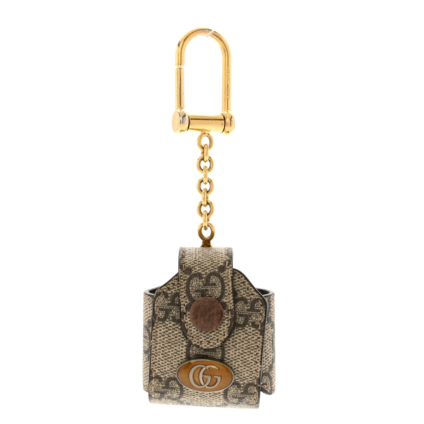 GG Supreme Monogram Ophidia AirPods Case Beige Ebony New Acero