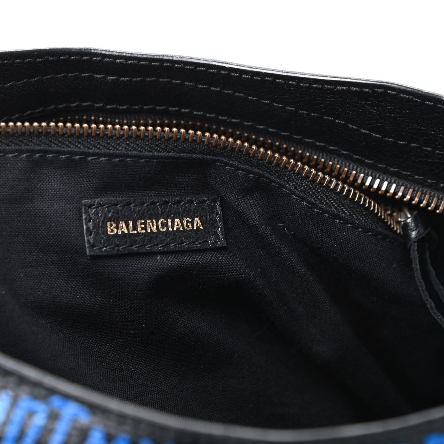 Balenciaga Agneau Arena Graffiti All Over Classic Hardware S City Black Bleu Violet 6 of 9
