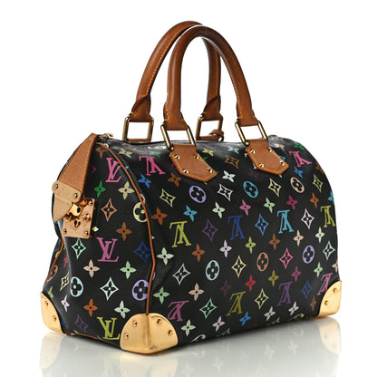 Louis Vuitton Monogram Multicolor Speedy 30 Black 3 of 29