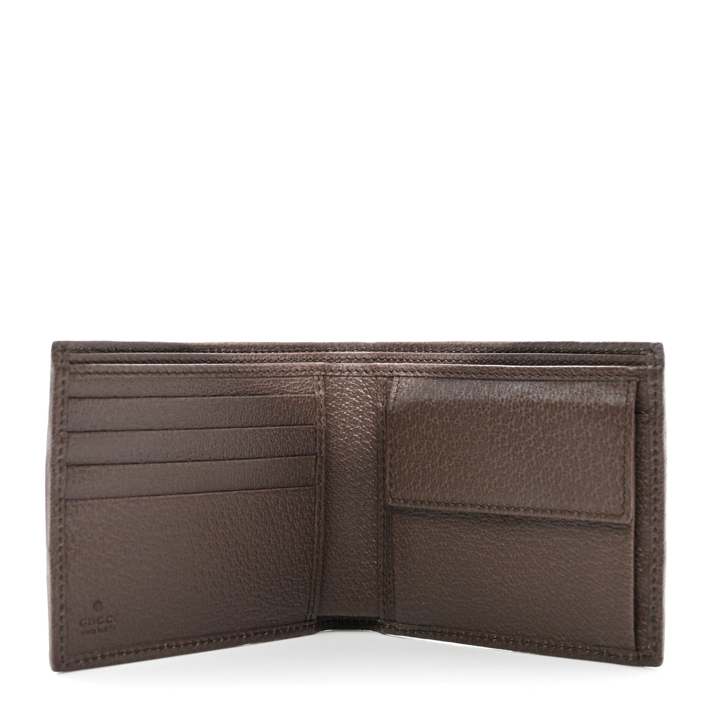 GG Supreme Monogram Web Mens Ophidia Bi-Fold Coin Wallet Beige New Acero