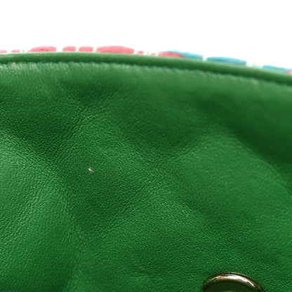 Chanel Tweed Quilted Mini Rectangular Flap Green Multicolor 11 of 18