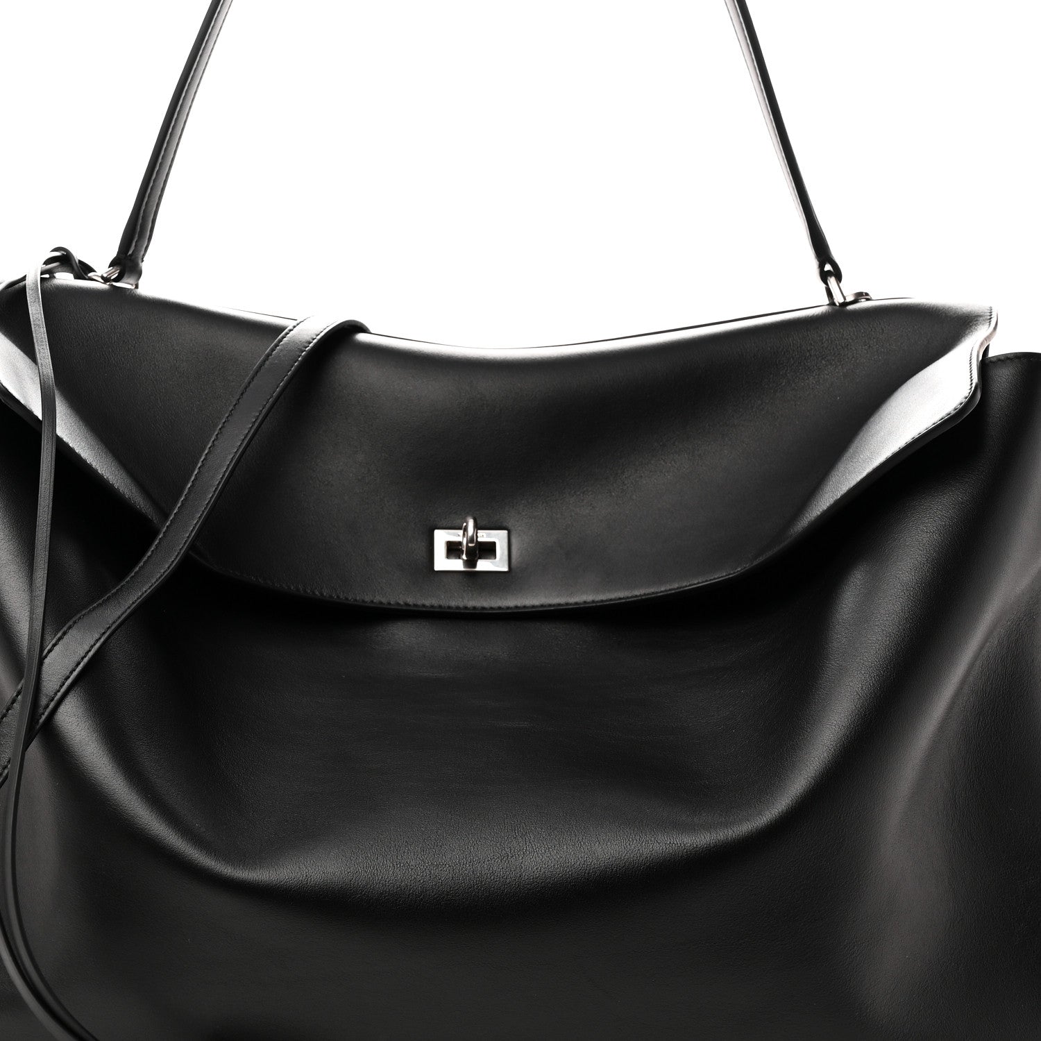 Balenciaga Smooth Calfskin Rodeo XL Top Handle Handbag Black 8 of 10