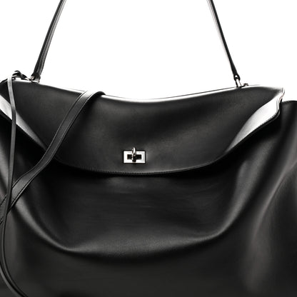 Balenciaga Smooth Calfskin Rodeo XL Top Handle Handbag Black 8 of 10