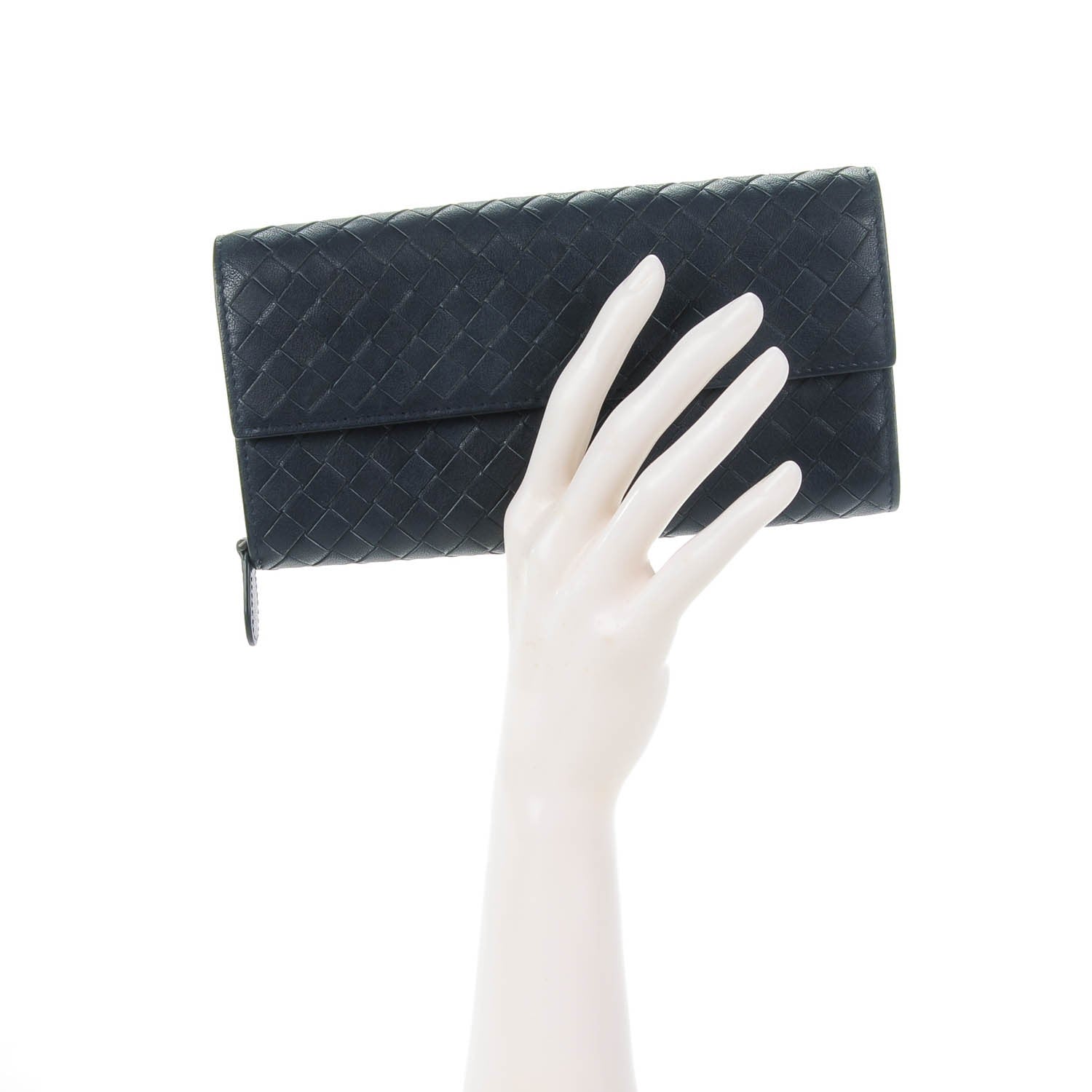 Bottega Veneta Nappa Intrecciato Continental Flap Wallet Prusse 2 of 8