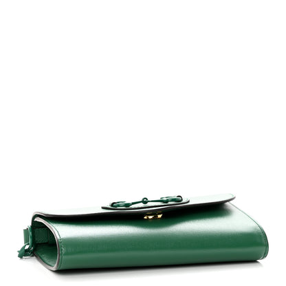 Gucci Azalea Calfskin Web Monochrome Mini Horsebit 1955 Chain Shoulder Bag Emerald 4 of 17