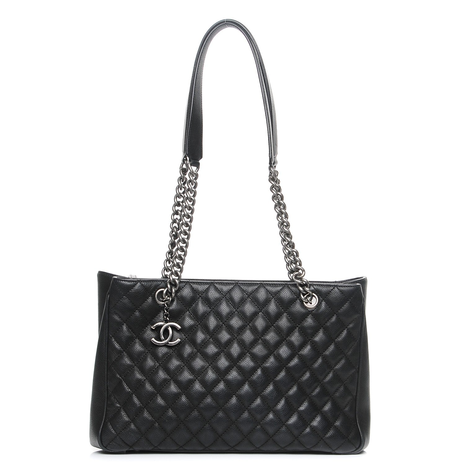 Chanel Caviar Quilted Medium Rock In Rome Tote Black 1 of 9