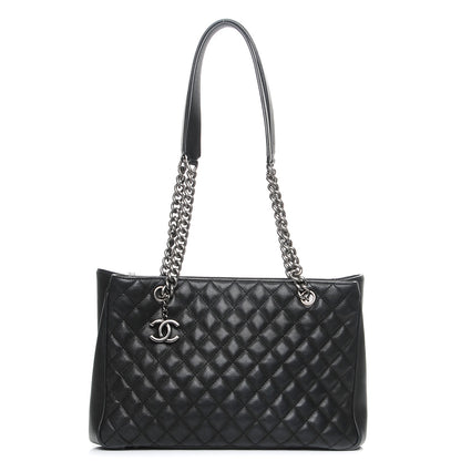 Chanel Caviar Quilted Medium Rock In Rome Tote Black 1 of 9