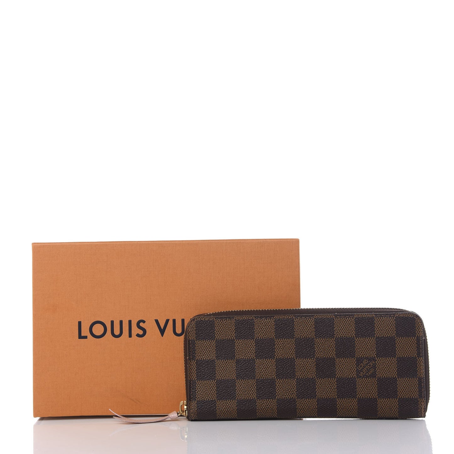 Damier Ebene Clemence Wallet Rose Ballerine