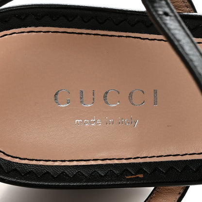 Gucci Malaga Kid Interlocking G Studs 25/85mm Platform Sandals 38.5 Black 5 of 9