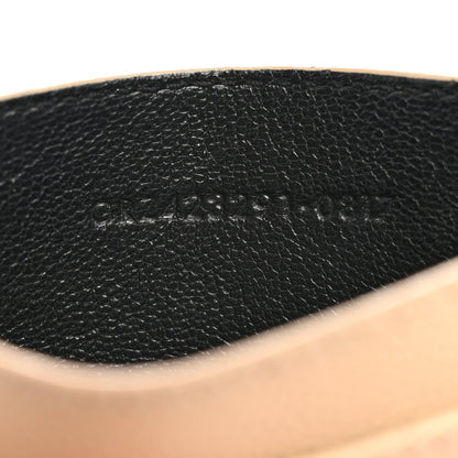 Saint Laurent Grain De Poudre Matelasse Chevron Monogram Credit Card Case Nude Powder 7 of 14