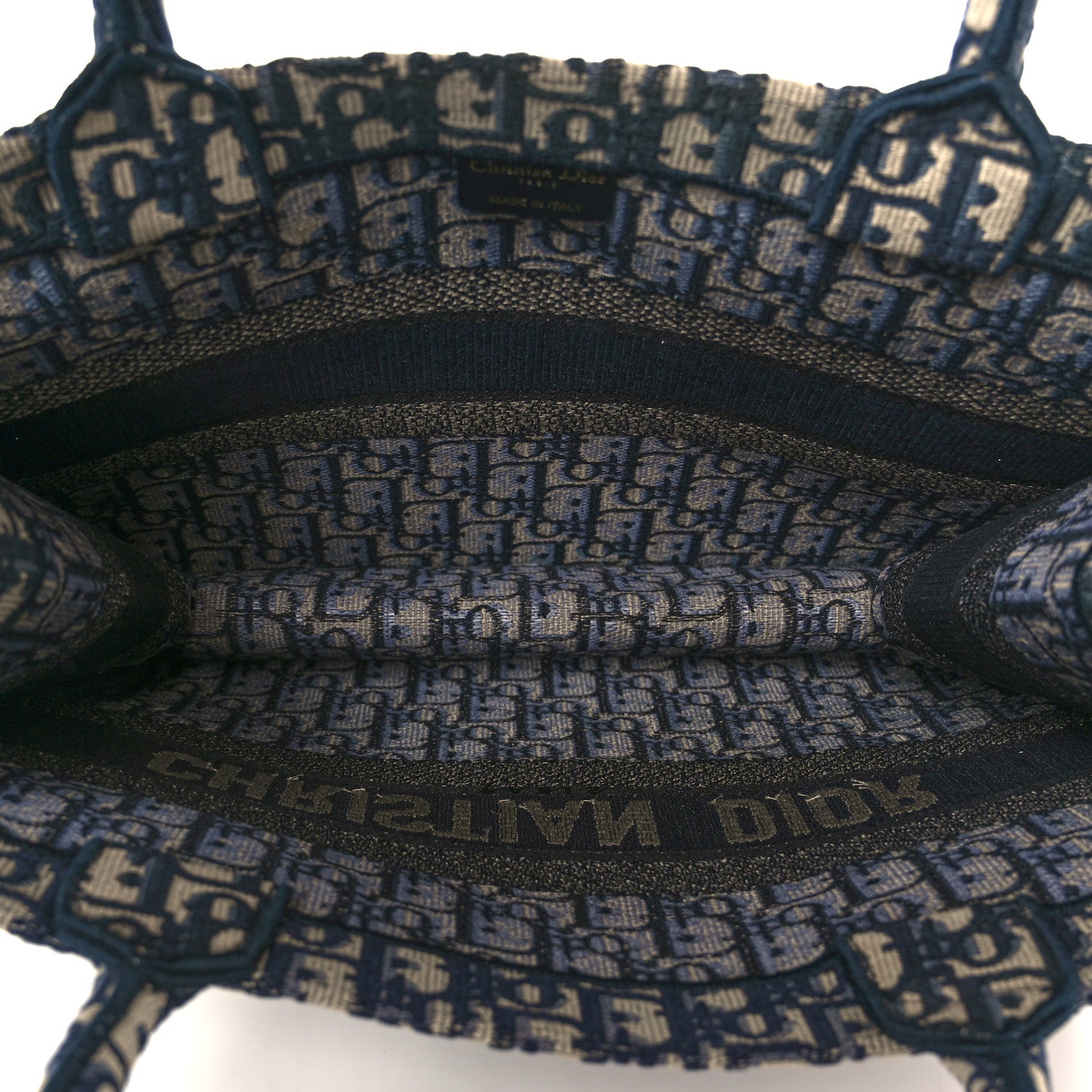 Christian Dior Oblique Medium Book Tote Blue Multicolor 5 of 10