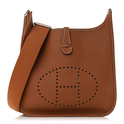 Hermes Taurillon Clemence Evelyne III PM Gold 1 of 10