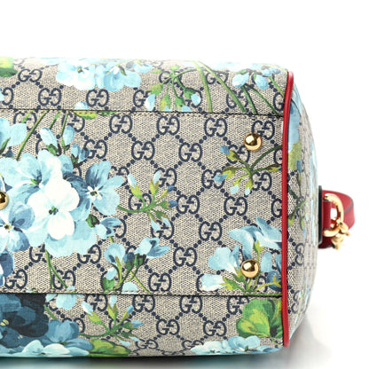 Gucci GG Supreme Monogram Blooms Medium Boston Beige Blue Navy Hibiscus Red 8 of 8