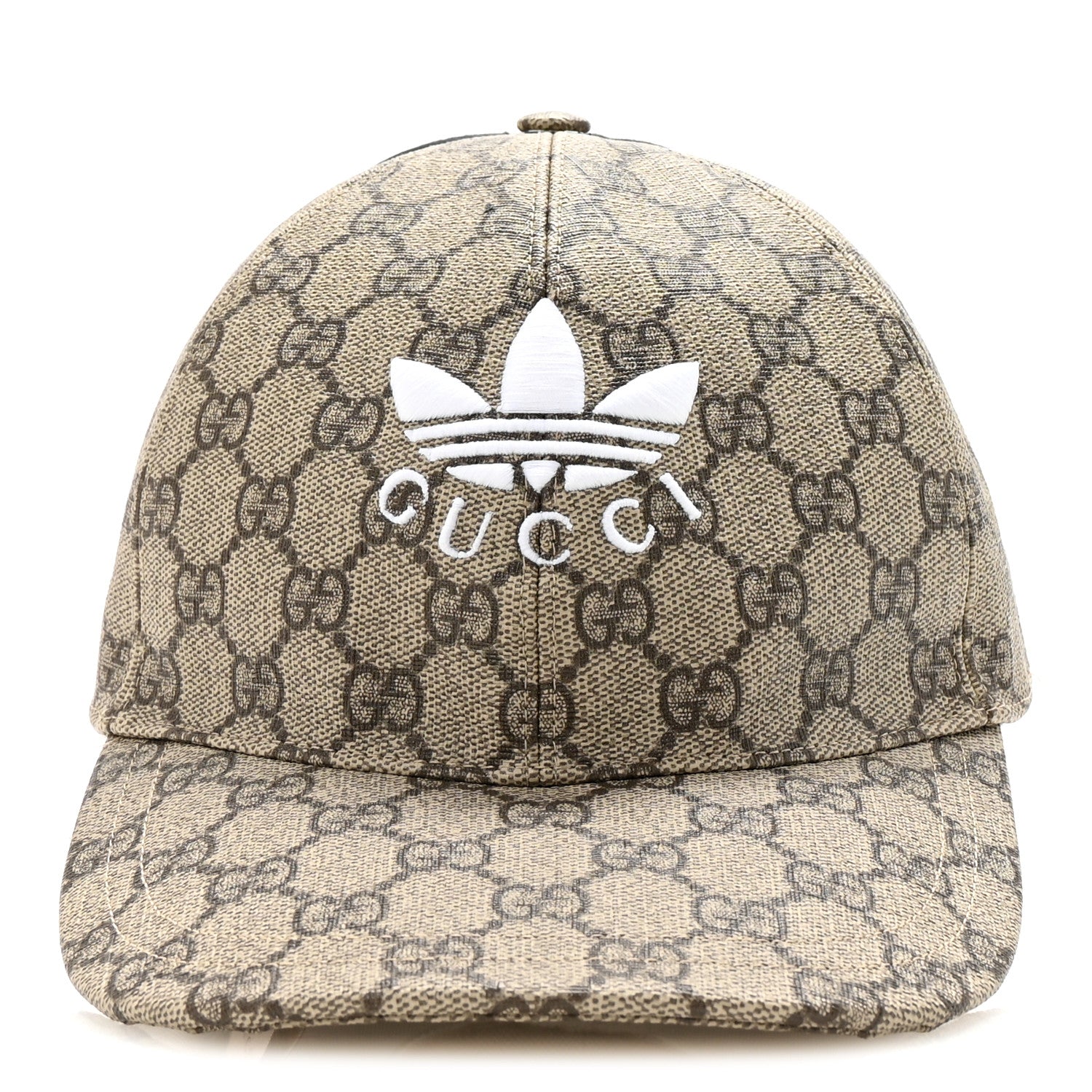 Gucci X ADIDAS GG Supreme Monogram Double Sided Baseball Hat M Beige Ebony Black 3 of 8