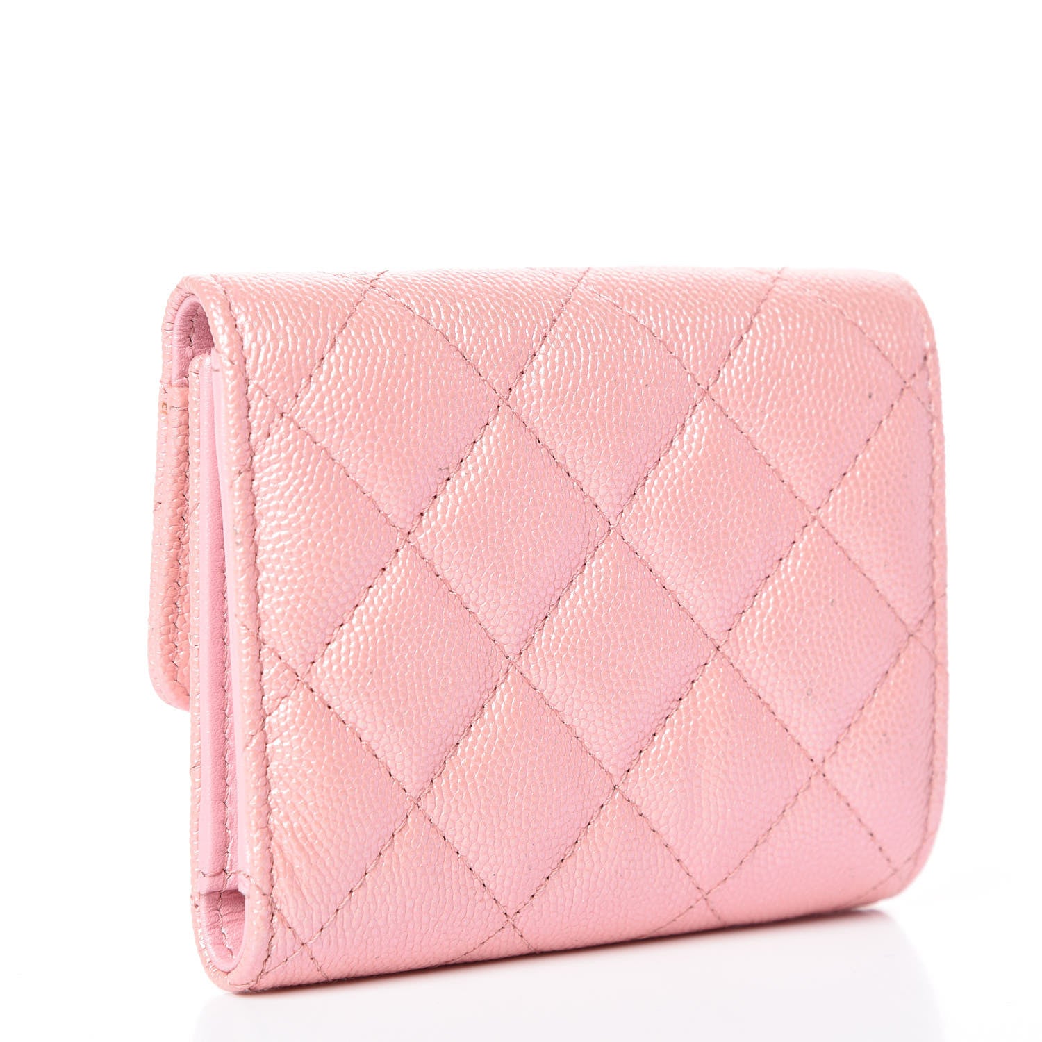 Chanel Iridescent Caviar Quilted Small Flap Wallet Rose Pink 3 of 10