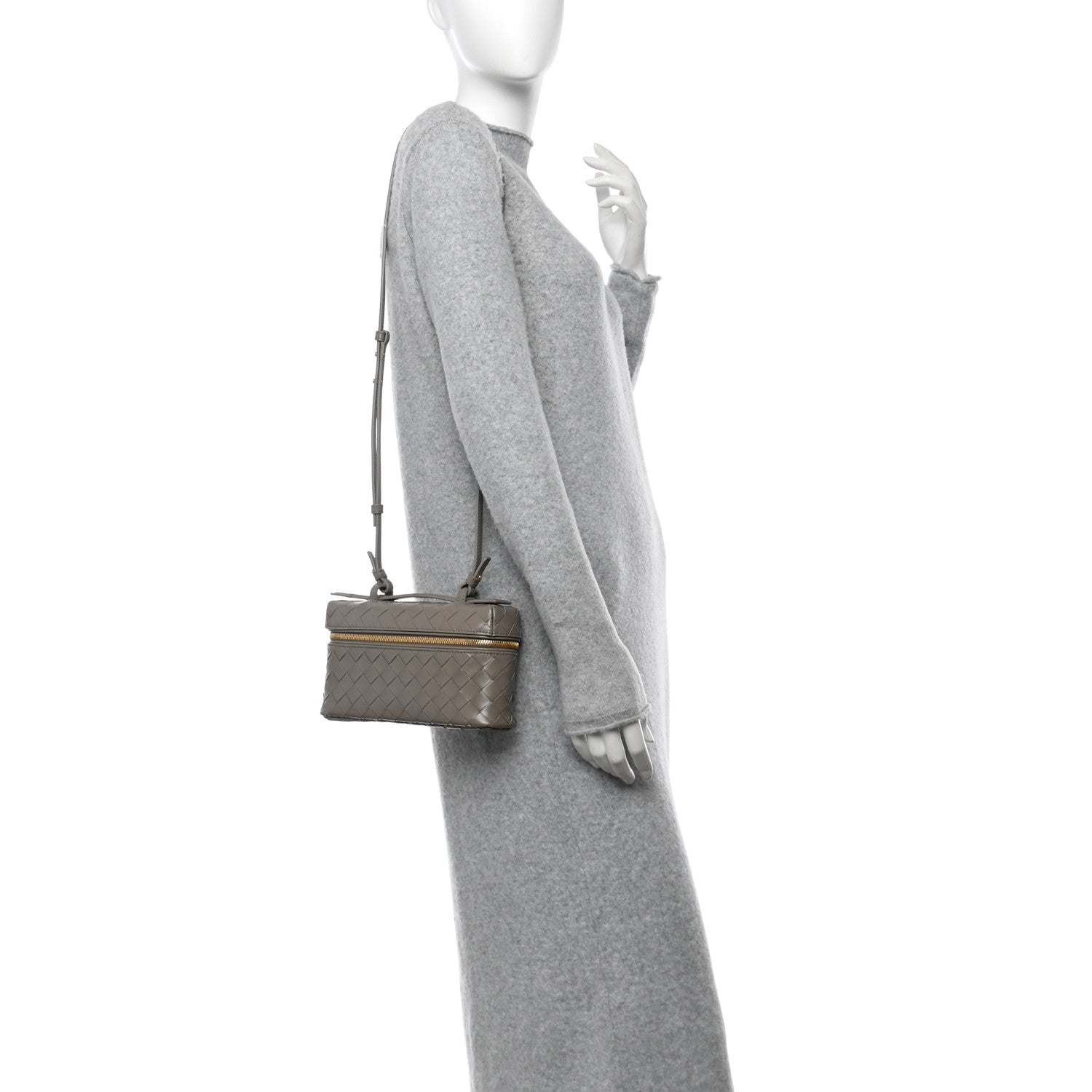 Bottega Veneta Calfskin Intrecciato Bang Bang Vanity Case Limestone 3 of 10